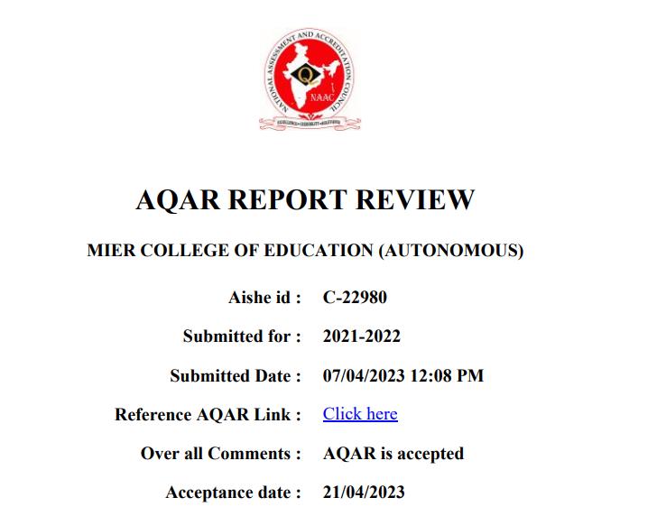 MIER College of Education